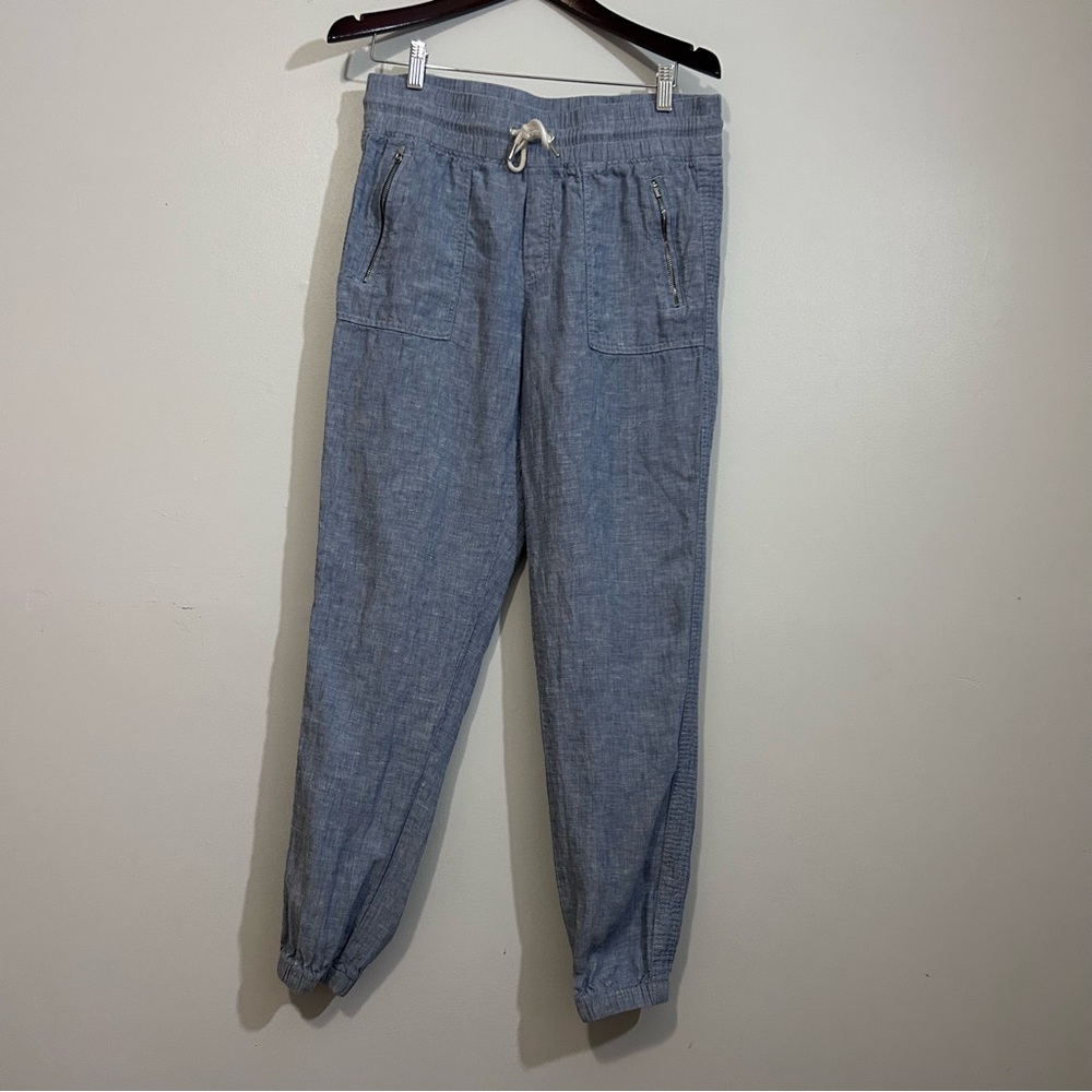 Athleta Blue Cabo Linen Jogger 8/T